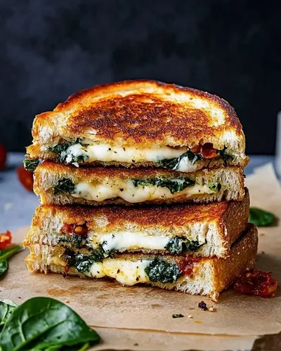 Mediterranean Spinach Grilled Cheese: Your New Favorite!