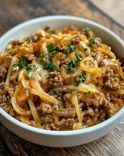 ground beef recipes with Caramelized Onions