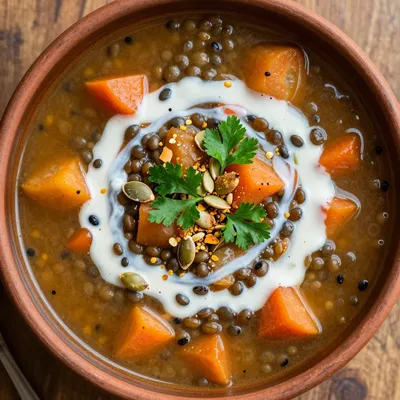 batch cooking slow cooker lentil and root vegetable soup for easy dinners