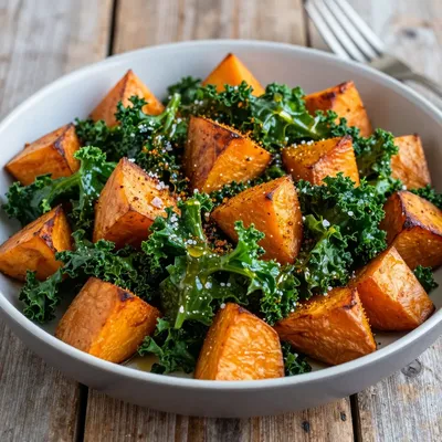 budgetfriendly roasted sweet potatoes and kale for family meals