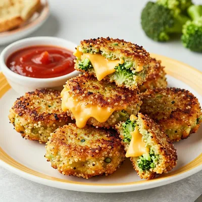 Cheesy Quinoa Broccoli Bites for Picky Eaters Lunches
