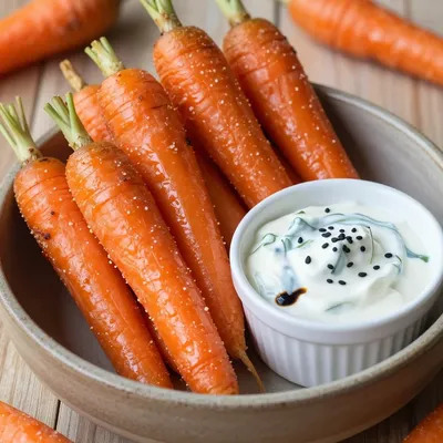 Crispy Air Fryer Carrot Fries with Yogurt Dip