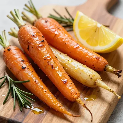 easy roasted carrots and parsnips with lemon and rosemary for january