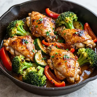 Easy Weeknight 30 Minute Chicken and Veggie Skillet