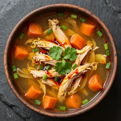 Healthy Ginger Carrot and Chicken Soup for Dinner
