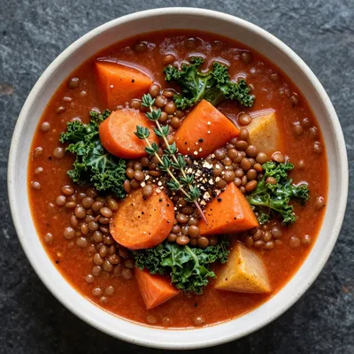 hearty lentil and winter vegetable stew for budget family dinners