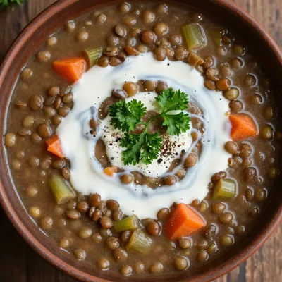 hearty vegetable and lentil soup for cold winter family dinners