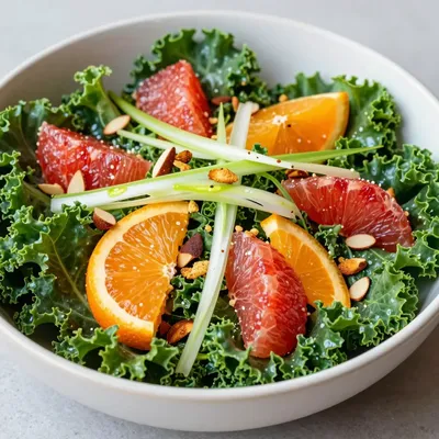 light detox salad with citrus and kale for january family meals
