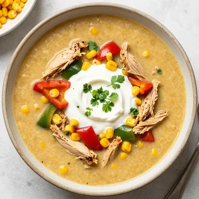 Low Calorie Creamy Chicken Enchilada Soup for NFL Playoff Nights