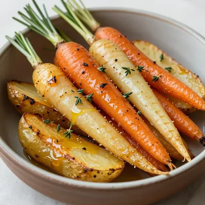 meal prep friendly roasted carrots parsnips and potatoes for winter