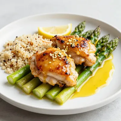 Meal Prep Lemon Chicken and Asparagus for Lunch