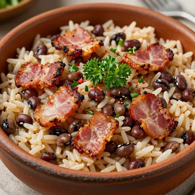 New Year’s Day Hoppin’ John Rice with Smoky Bacon Bits