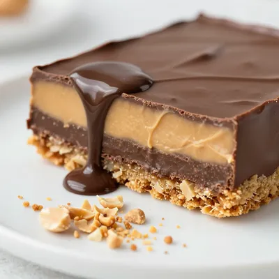 No-Bake Chocolate Peanut Butter Bars with Graham Cracker Crust