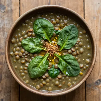 one pot lentil and spinach soup for nourishing winter family meals