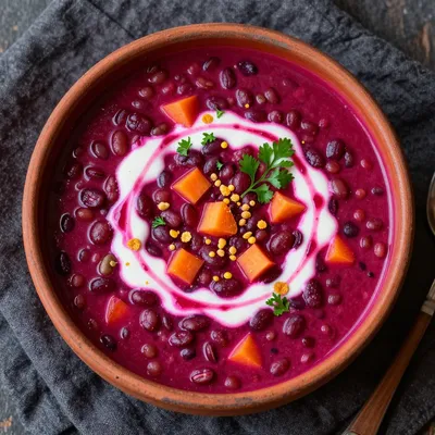 one pot lentil soup with beets and carrots for cold january nights