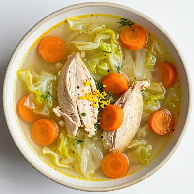 onepot lemon chicken and cabbage soup for clean eating family meals
