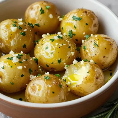 Slow Cooker Garlic Herb Potatoes Side Dish