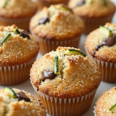 Soft Batch Chocolate Chip Zucchini Muffins