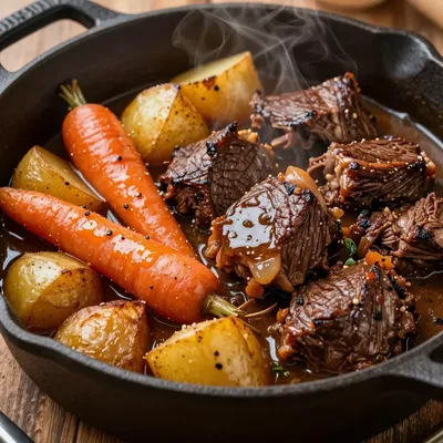 Tender Slow Cooker Pot Roast With Carrots And Potatoes