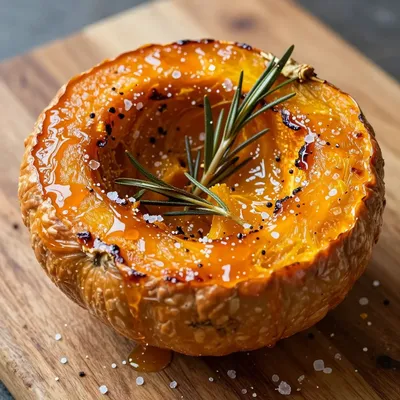 warm citrusglazed roasted winter squash with fresh rosemary