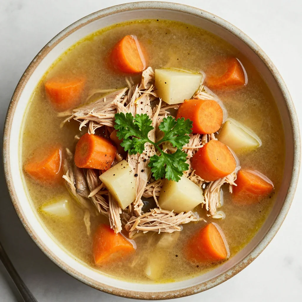 cozy slow cooker turkey carrot and parsnip soup for winter nights