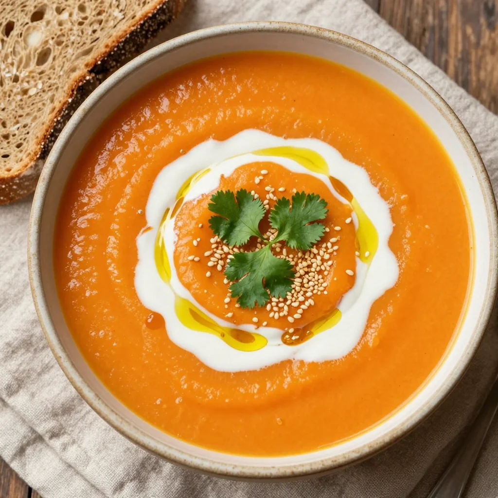 Healthy Creamy Carrot Ginger Soup For A Light Lunch