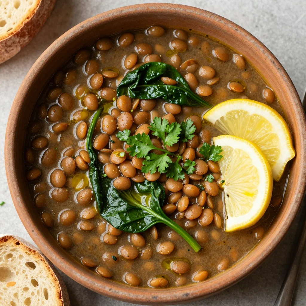 hearty highprotein lentil and spinach stew for nourishing family meals