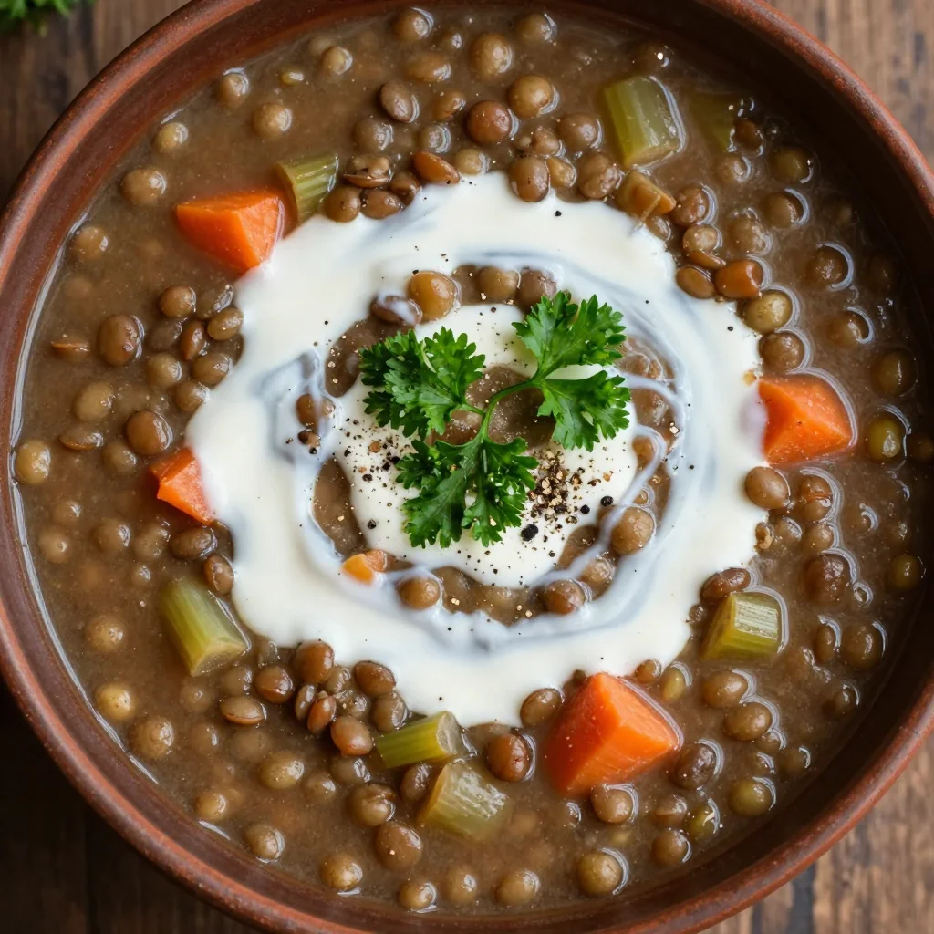 hearty vegetable and lentil soup for cold winter family dinners