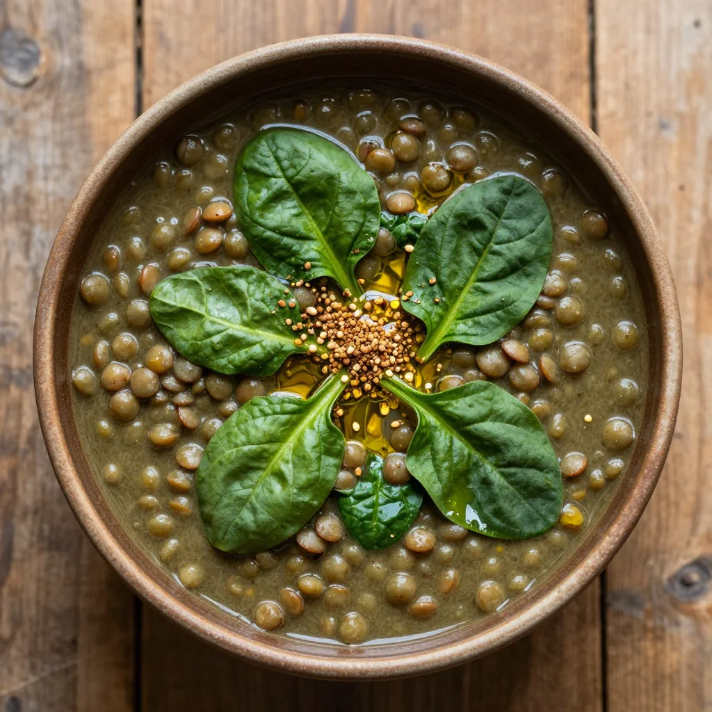 one pot lentil and spinach soup for nourishing winter family meals