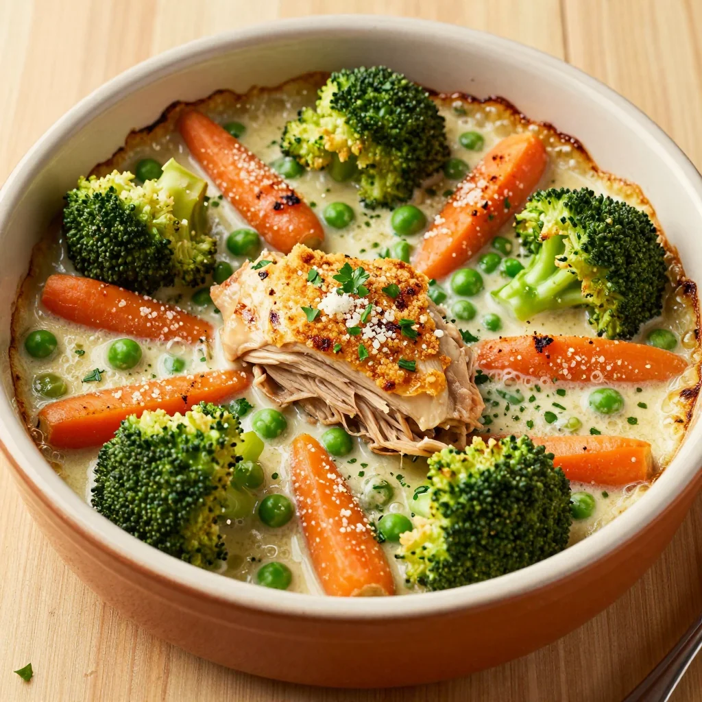 onepot healthy chicken and vegetable casserole for busy family dinners
