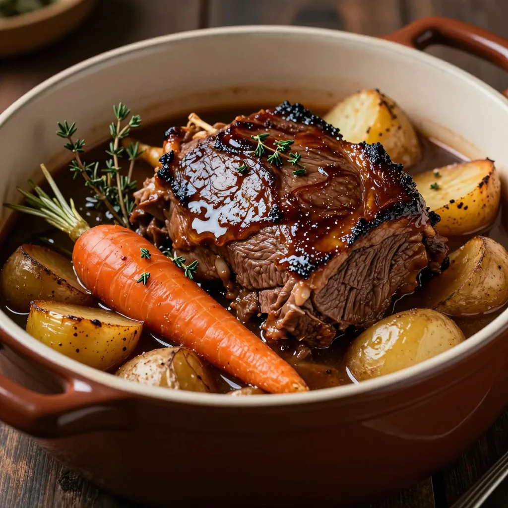 rustic beef pot roast with root vegetables for winter dinners
