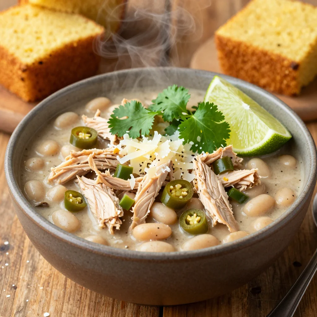 Slow Cooker White Chicken Chili for MLK Day Dinner