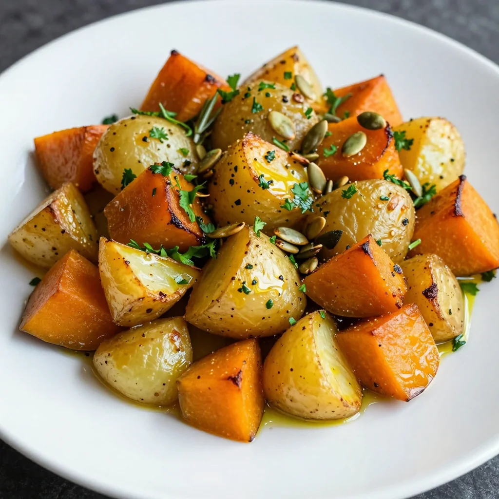 warm garlic roasted potato and winter squash salad for budgetfriendly meals