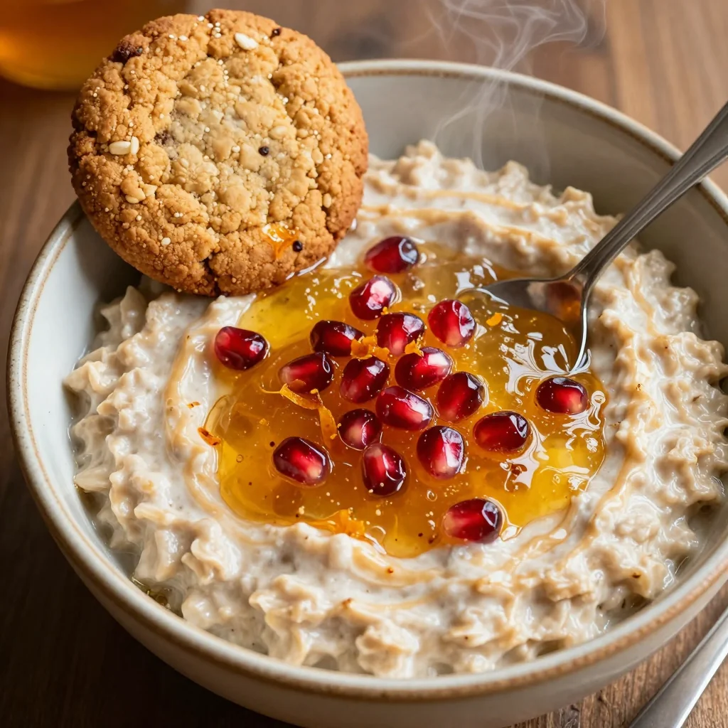 warm oatmeal with orange zest and spiced citrus compote for slow mornings