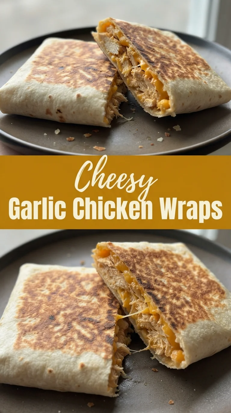 Warm tortillas filled with shredded chicken, melted cheddar, garlic butter, and spring onion.