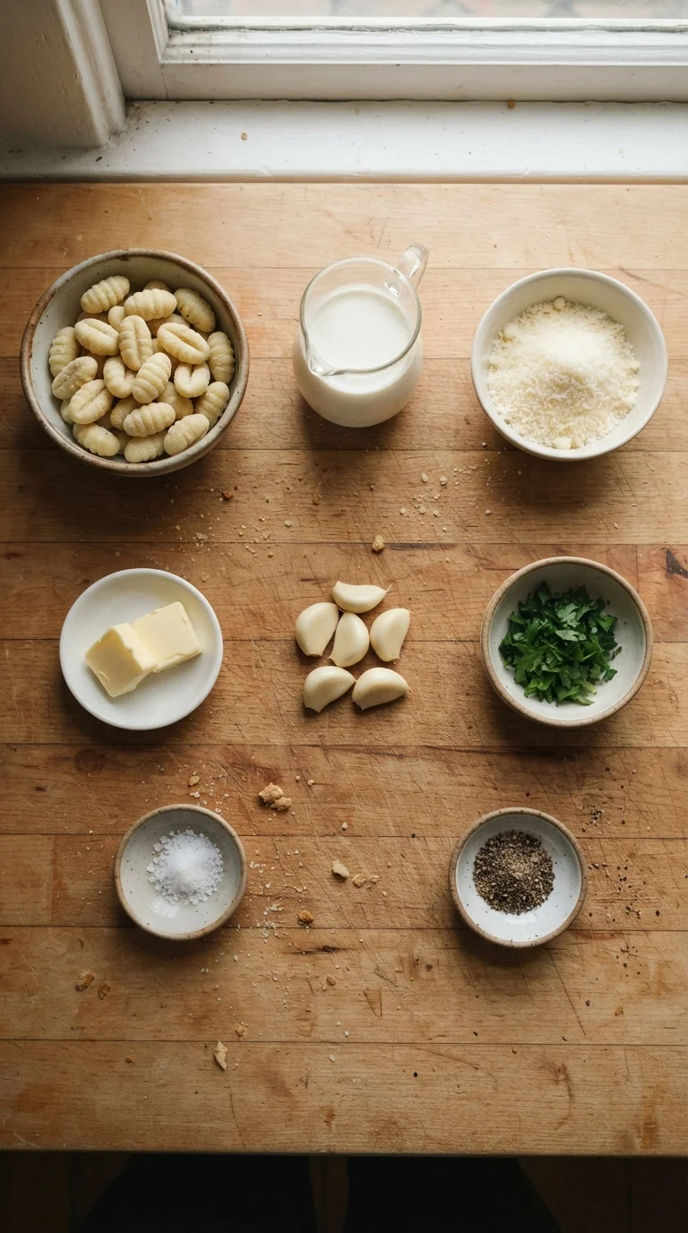 Ingredients for Creamy Crack Chicken Gnocchi Recipe