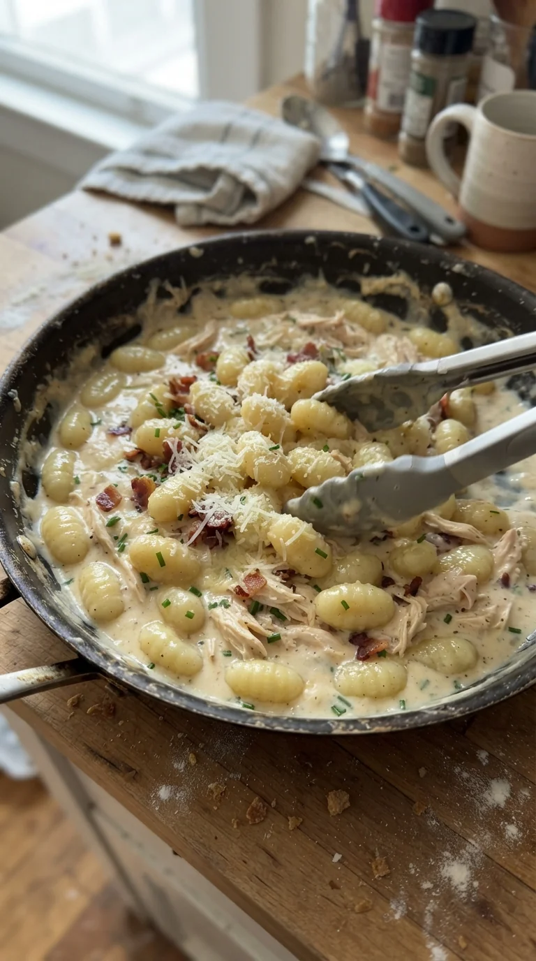 Step-by-step cooking of Creamy Crack Chicken Gnocchi Recipe