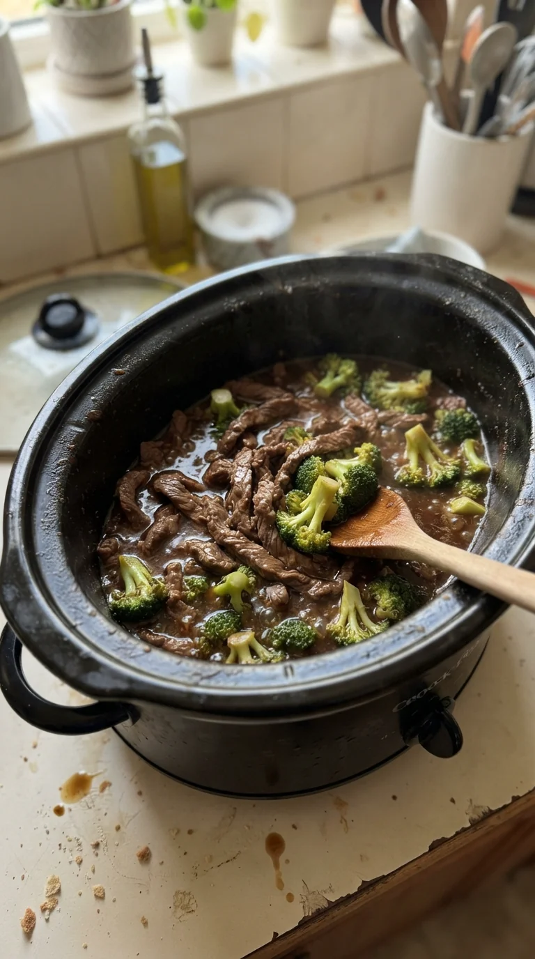 Step-by-step cooking of Crockpot Beef and Broccoli