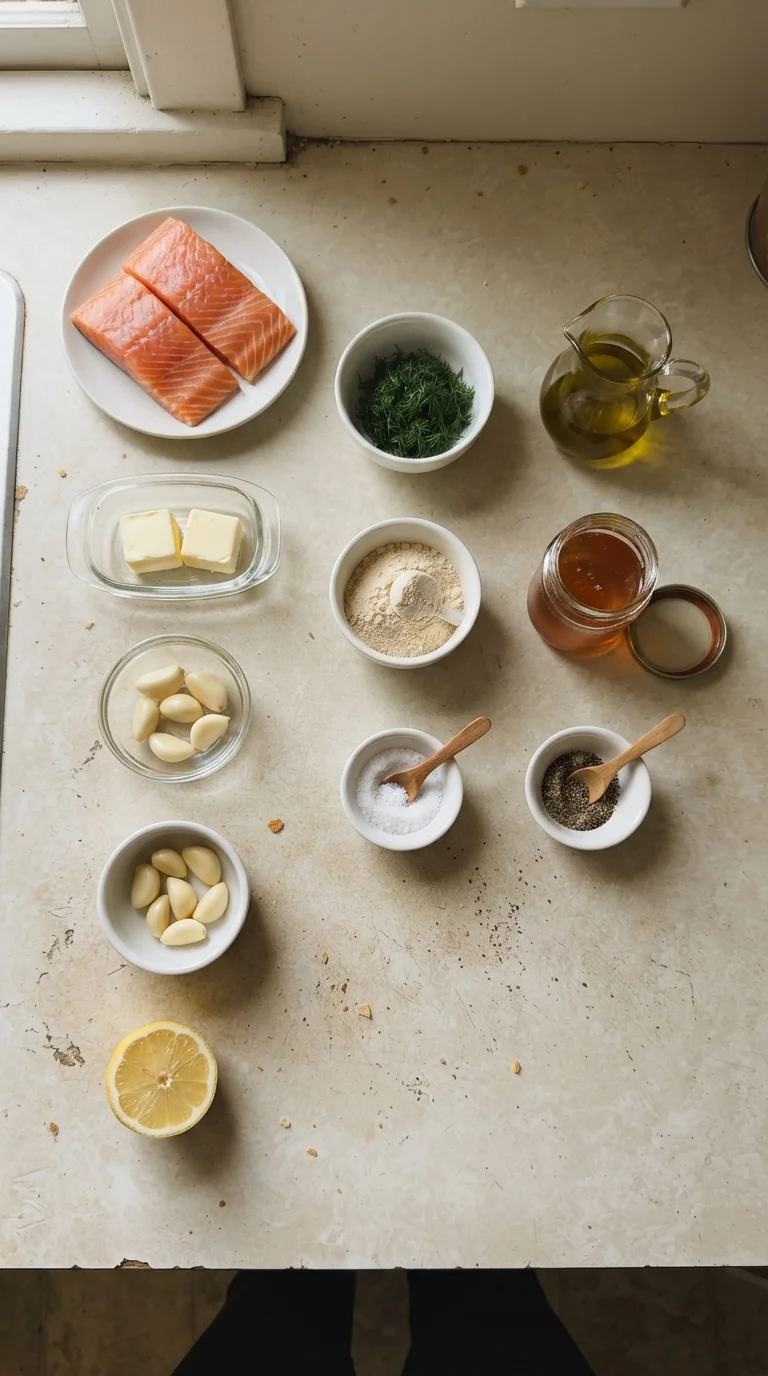 Ingredients for High Protein Honey Garlic Salmon Recipe