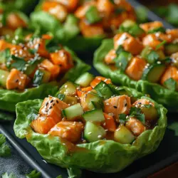 If you're looking for a fresh and exciting meal that marries health with flavor, look no further than savory Asian glazed salmon lettuce cups. This dish is not only visually appealing but also brimming with rich textures and bold flavors that will delight your palate. Imagine succulent pieces of salmon, marinated in a harmonious blend of Asian ingredients, nestled within crisp lettuce leaves. It’s the perfect combination of nutrition and taste, making it an ideal choice for those busy weeknights or elegant dinner parties.