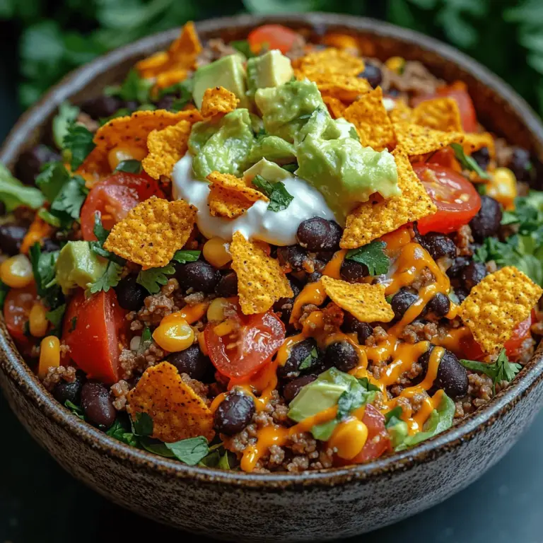 The foundation of any great dish lies in its ingredients, and the Crunchy Doritos Taco Salad is no exception. Each component brings its unique flavor and texture, creating a balanced and satisfying meal. Let's take a closer look at the star ingredients that make this salad a standout.