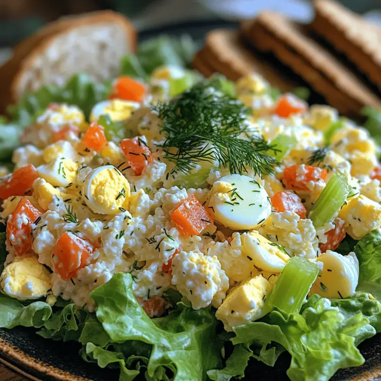 Egg salad has long been a staple in many households, celebrated for its versatility and ease of preparation. Whether served on a sandwich, atop a bed of greens, or as a filling for a crisp lettuce wrap, egg salad can adapt to suit any occasion. However, traditional egg salad recipes often rely on mayonnaise for creaminess, which can add unwanted calories and fat. Enter the creamy cottage cheese egg salad—a refreshing and nutritious alternative that promises to delight your taste buds while keeping health goals in check.
