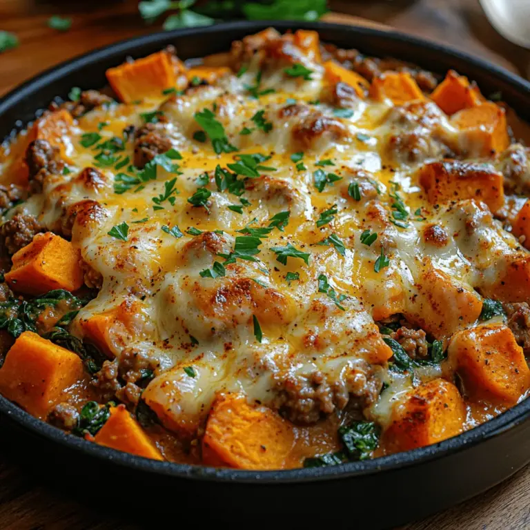 Welcome to the world of wholesome family meals with our Savory Sweet Potato & Turkey Delight, a dish that perfectly balances nutrition and flavor. This delightful recipe combines the earthy sweetness of sweet potatoes with the lean protein of ground turkey, creating a satisfying meal that is as nourishing as it is delicious. Whether you are looking for a quick weeknight dinner or a comforting dish to enjoy with your family, this recipe is sure to impress.