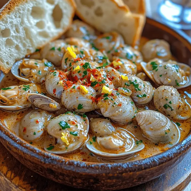 Welcome to the vibrant world of seafood, where each dish tells a story and every bite is an invitation to indulge your senses. Among the many treasures of the ocean, clams stand out as a versatile and delicious ingredient, particularly when dressed in a rich, savory sauce. One dish that truly captures the essence of coastal dining is Chili Garlic Butter Clams. This gourmet preparation combines the bold flavors of garlic and chili with the richness of butter, transforming fresh clams into a mouthwatering feast that’s perfect for any occasion.