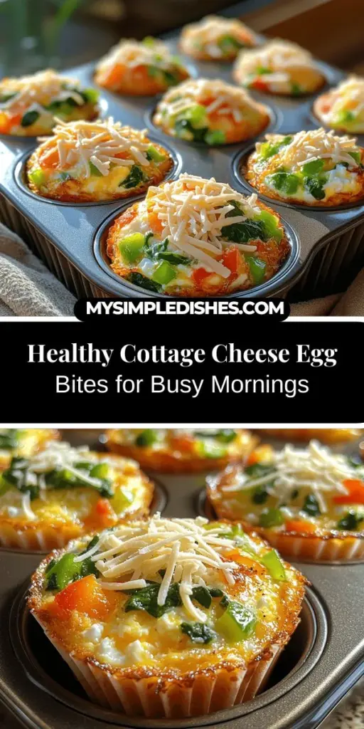Discover the delicious and nutritious world of Cottage Cheese Egg Bites—a perfect breakfast option that's easy to make and packed with protein! These bite-sized treats combine creamy cottage cheese, fluffy eggs, and fresh veggies for a satisfying meal prep idea that fits your busy lifestyle. From their vibrant flavor combinations to their impressive health benefits, these egg bites are a versatile choice for anyone seeking a wholesome start to their day. Enjoy them warm or cold, and feel good knowing you’re fueling your body with something nourishing. Dive into the recipe and elevate your morning routine!