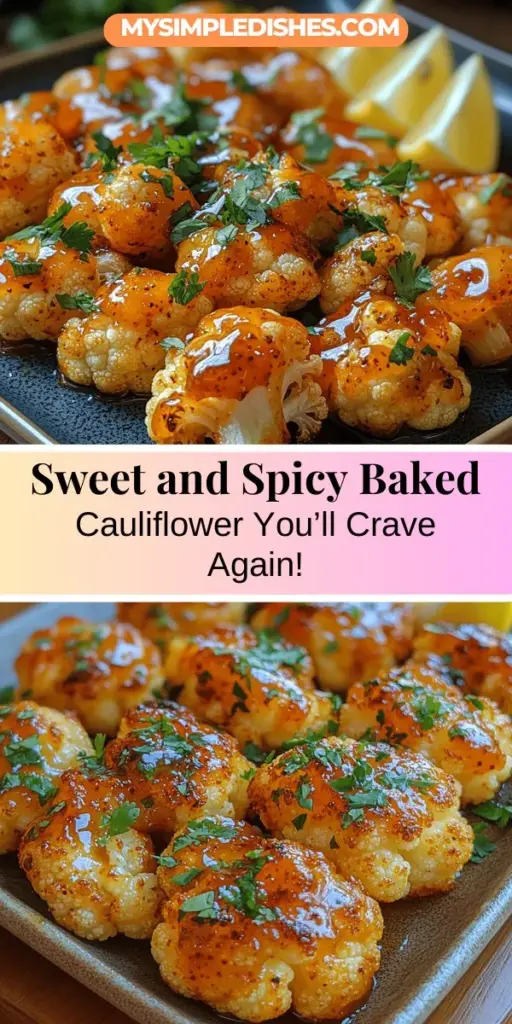 Discover a delicious twist on cauliflower with this Sweet and Spicy Baked Cauliflower recipe! Bursting with flavor, this dish combines the natural sweetness of honey or maple syrup with sriracha's kick, creating a perfect balance that satisfies various palates. Packed with nutrients, this versatile veggie can be a star main course or a crowd-pleasing side. Easy to make and customizable to your spice preference, it's ideal for both family dinners and casual gatherings. Enjoy healthy eating with a flavorful punch!