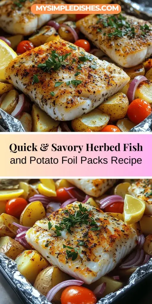 Discover the joy of quick and delicious meals with Herbed Fish & Potato Foil Packs! This easy recipe combines flaky white fish, tender potatoes, and vibrant veggies, all seasoned to perfection. Ideal for weeknight dinners, summer barbecues, or camping trips, these foil packs offer minimal cleanup and maximum flavor. With a simple assembly process and versatile cooking options, you can enjoy a hearty, healthy dish that brings the fresh taste of herbs to your table. Transform your mealtime with this delightful recipe!