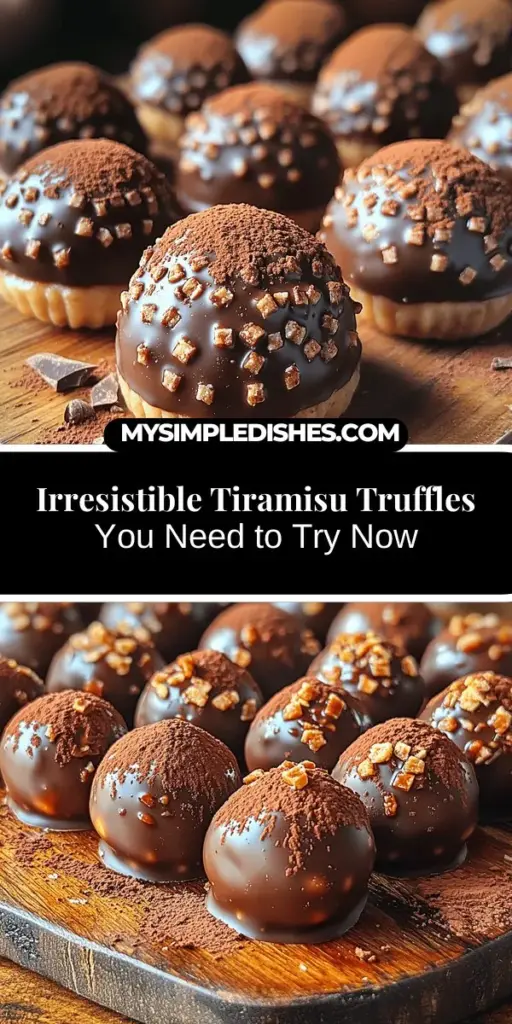 Discover the delight of Decadent Tiramisu Truffles—a perfect blend of rich mascarpone, bold coffee, and dark chocolate. This article guides you through a simple recipe that turns the classic Italian dessert into bite-sized treats, ideal for sharing or indulging solo. Learn about key ingredients for authentic flavors, with easy step-by-step instructions to create these irresistible truffles. Elevate your dessert game and impress friends and family with this gourmet twist on tiramisu!
