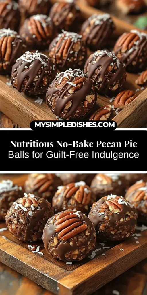 Satisfy your sweet cravings guilt-free with Pecan Pie Balls, a delicious no-bake treat that combines the rich flavors of pecans and dates for a nutritious snack. Perfect for busy lifestyles, this simple recipe is nut-free and gluten-free, making it suitable for various dietary preferences. Packed with healthy fats, fiber, and antioxidants, these delightful bites are ideal for gatherings, potlucks, or a quick snack on the go. Make them today to enjoy a wholesome indulgence!
