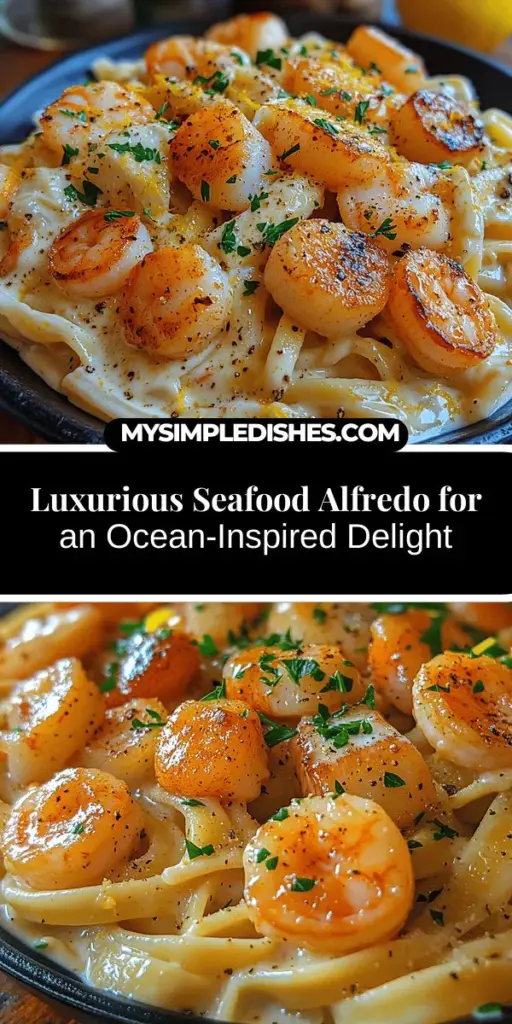 Experience the decadence of Creamy Ocean Delight Seafood Alfredo, a luxurious seafood pasta dish that perfectly blends rich flavors of shrimp, scallops, and clams in a velvety Alfredo sauce. Ideal for special occasions or cozy family dinners, this recipe offers both indulgence and nourishment, highlighting the health benefits of seafood. With simple ingredients and easy cooking steps, elevate your dining experience with this delightful taste of the ocean.